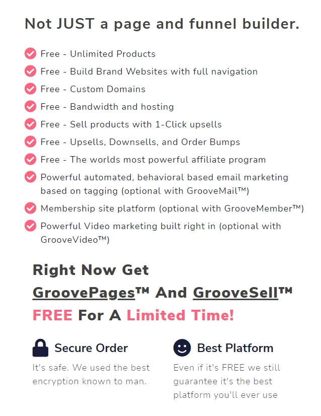 Groove Funnels Free Account -Limited Time Offer