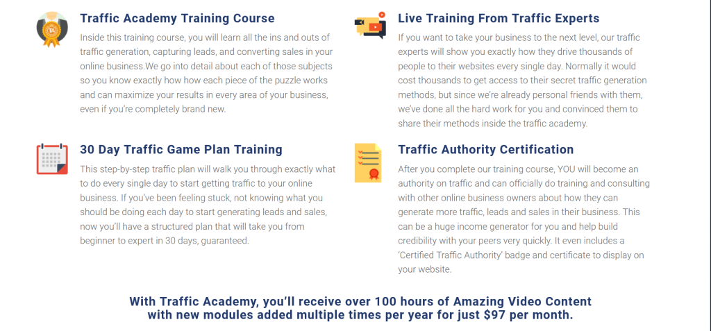 Traffic Academy traffic generation methods