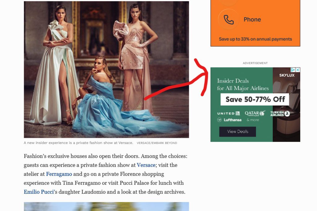 contextual ad in sidebar example