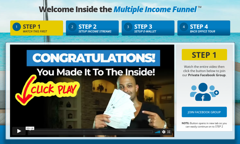 Multiple income funnel 4 simple steps