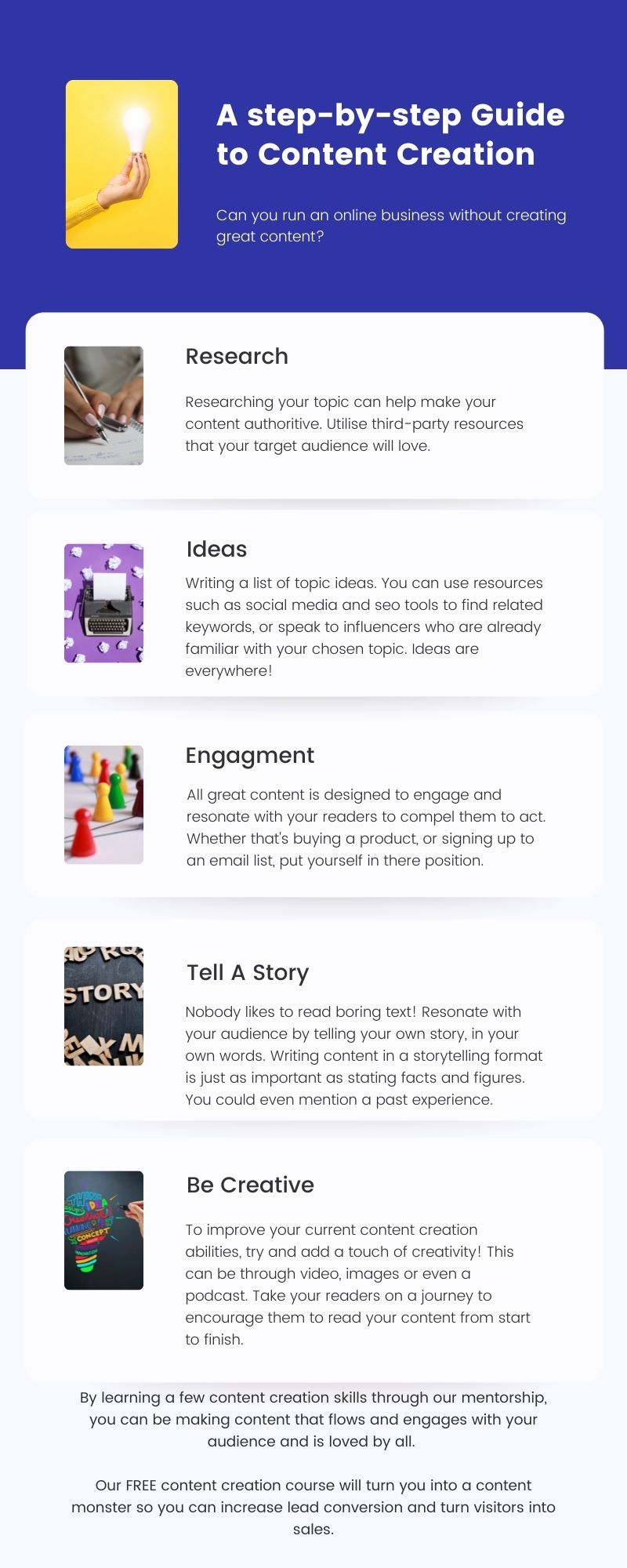 step by step guide to content creation