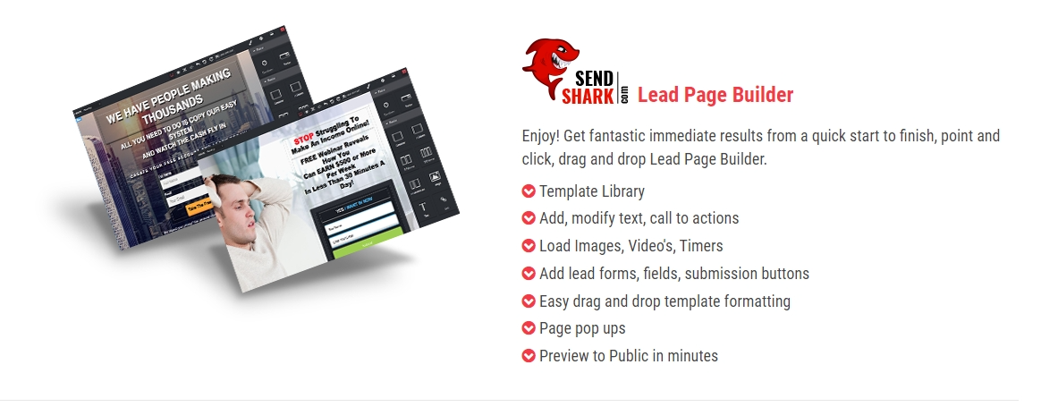 Sendshark Page Builder