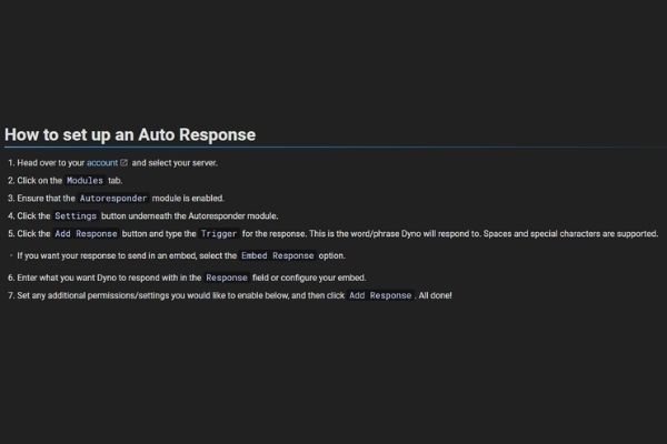 set up dyno autoresponder