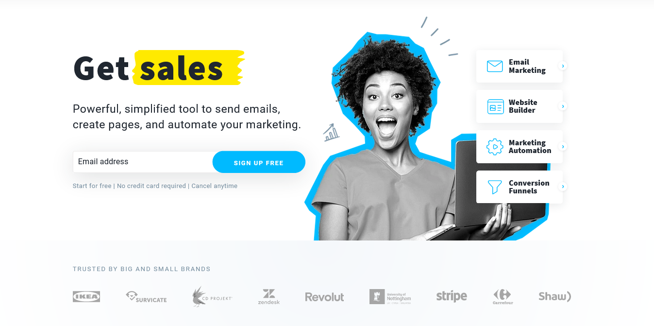 Email Capture Landing Page Example 4
