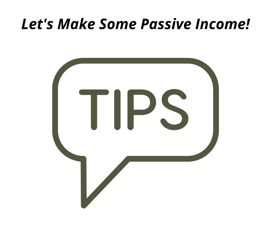 Part Time Passive Income Tips