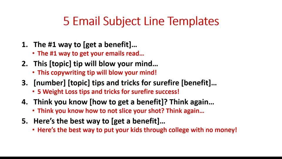 Email Subject Line Examples