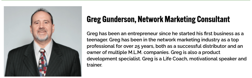 Greg Gunderson Founder Of GreatLife Worldwide