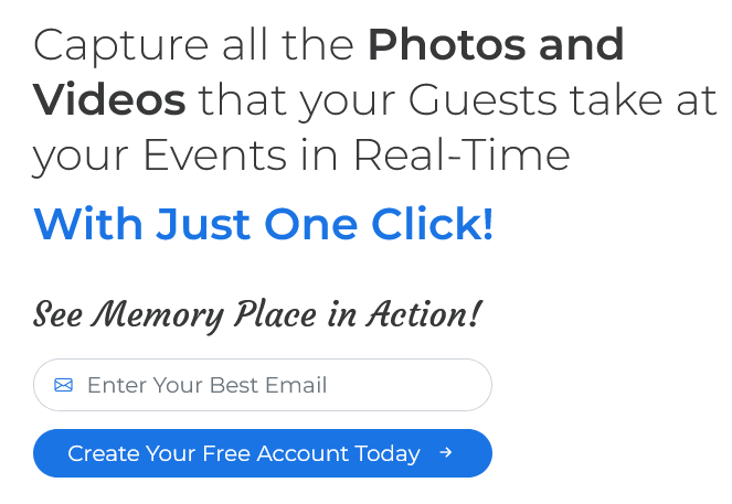 MemoryPlace. capture event photos and videos from all guest